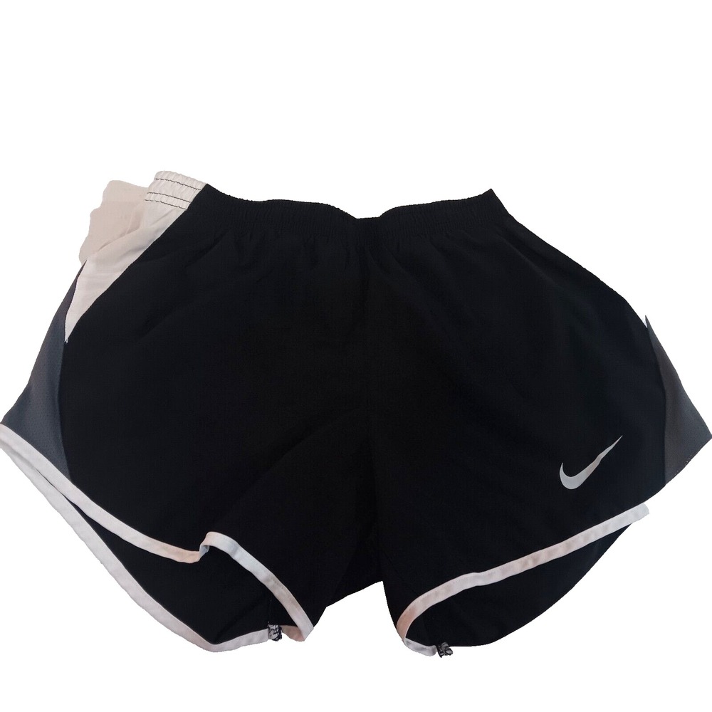 Nike Dri-Fit Athletic Shorts Women's XS Black Grey White Activewear Running GUC